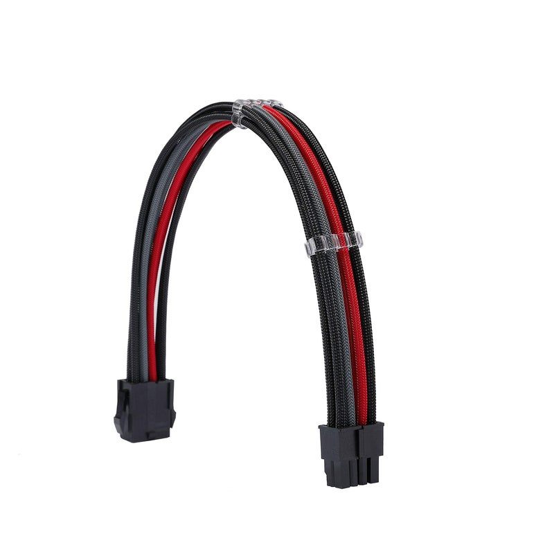 Formulamod Sleeve Extension Power Supply Cable Kit 18AWG ATX 24P+ EPS 8-P+PCI-E8-P with Combs for PSU to Motherboard/GPU Fm-NCK3 (Black Grey Red) - Image 4